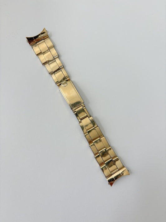 ORIGINAL 1970's Rolex Gold Filled Oyster Rivet Bracelet w/ 19 mm Ends! 1025 1024