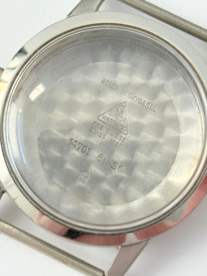 vintage Omega Seamaster cases and a diver case