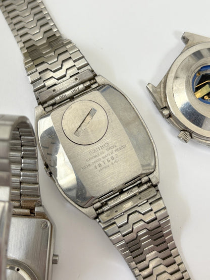 lot of digital watches tissot tsx3 seiko not tested parts/repair