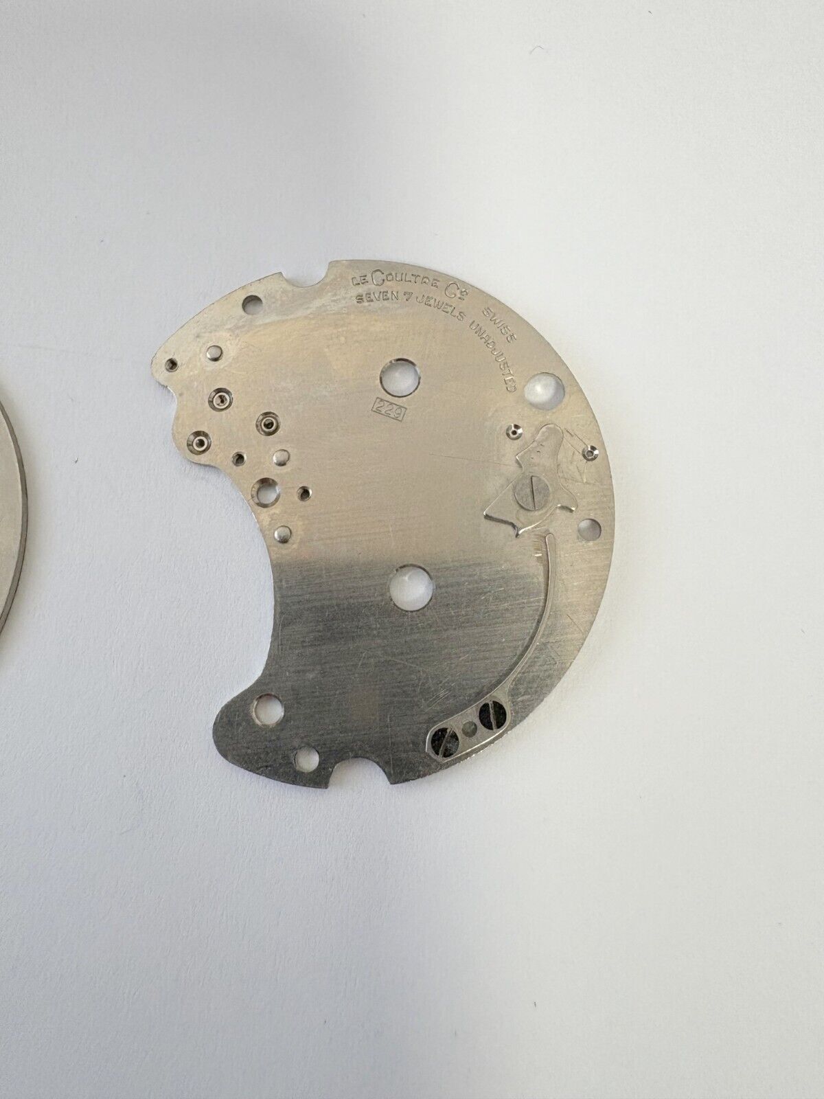 Jaeger LeCoultre Cal 229 Clock Movement Part Balance Fork Barrel Wheel Plates
