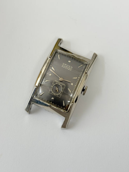 vtg gruen curvex cal 370 watch 42mm x 23mm parts/repair
