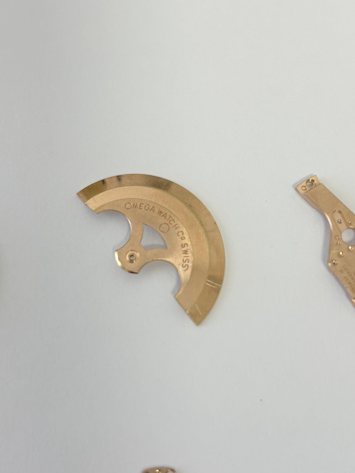Omega Cal 550 Watch Movement Parts Dial Balance Spring Plate Fork Wheel Rotor 6