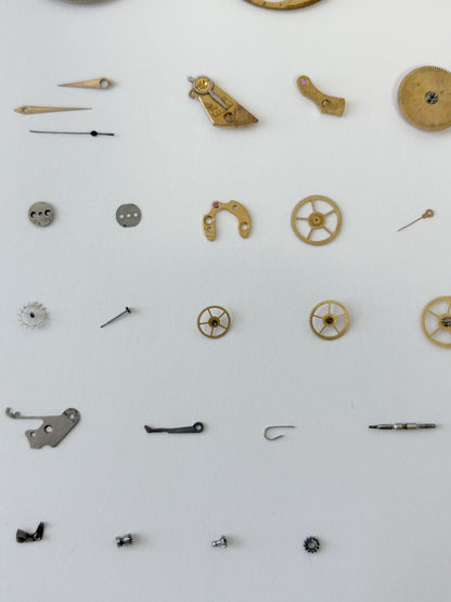 Omega Cal 284 Watch Movement Parts Balance Fork Spring Bridge Barrel Balance