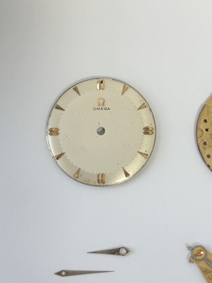 Omega Cal 284 Watch Movement Parts Balance Fork Spring Bridge Barrel Balance