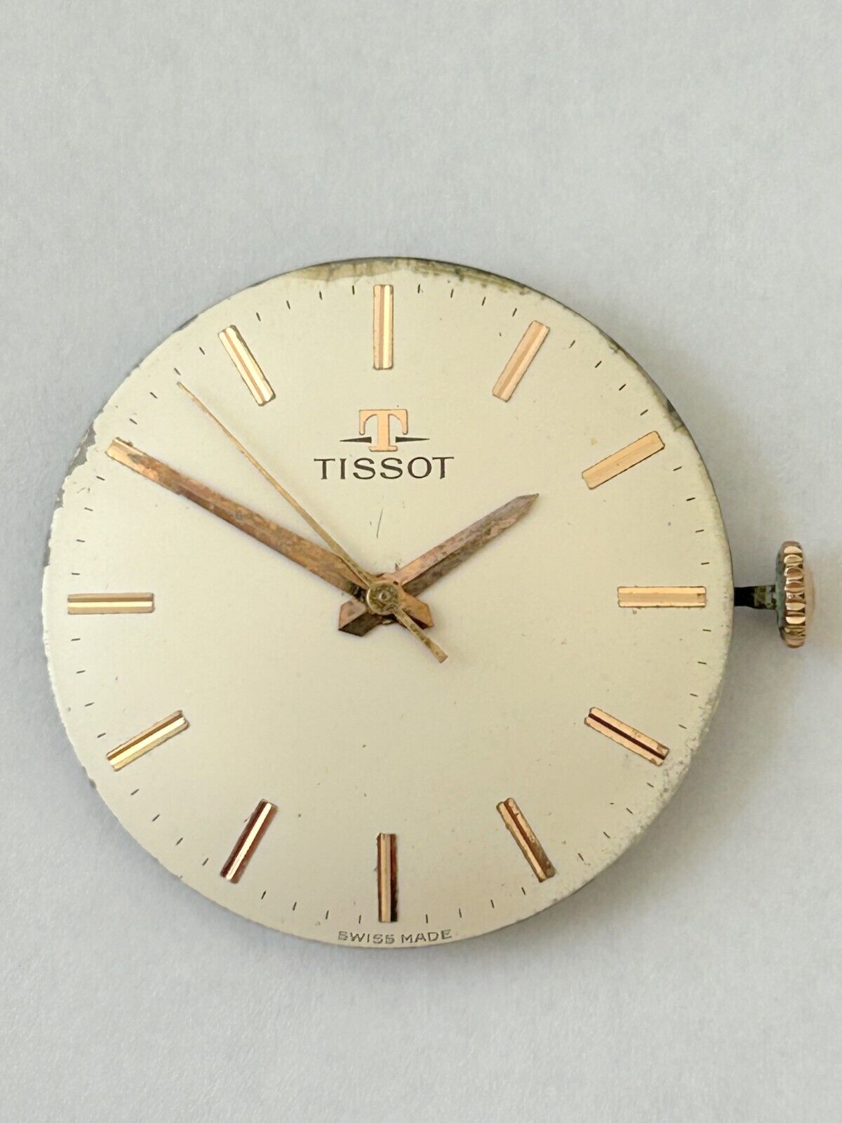 Tissot Cal 781 Watch Parts Movement Balance Fork Spring Bridge Dial 784 2481 - Used Watch Parts