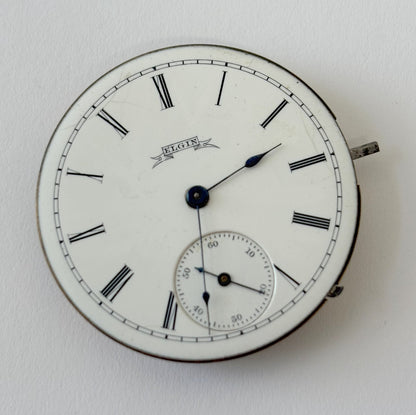 Elgin Grade 95 Pocket Watch Parts Movement Balance Fork Spring Bridge Dial Hands