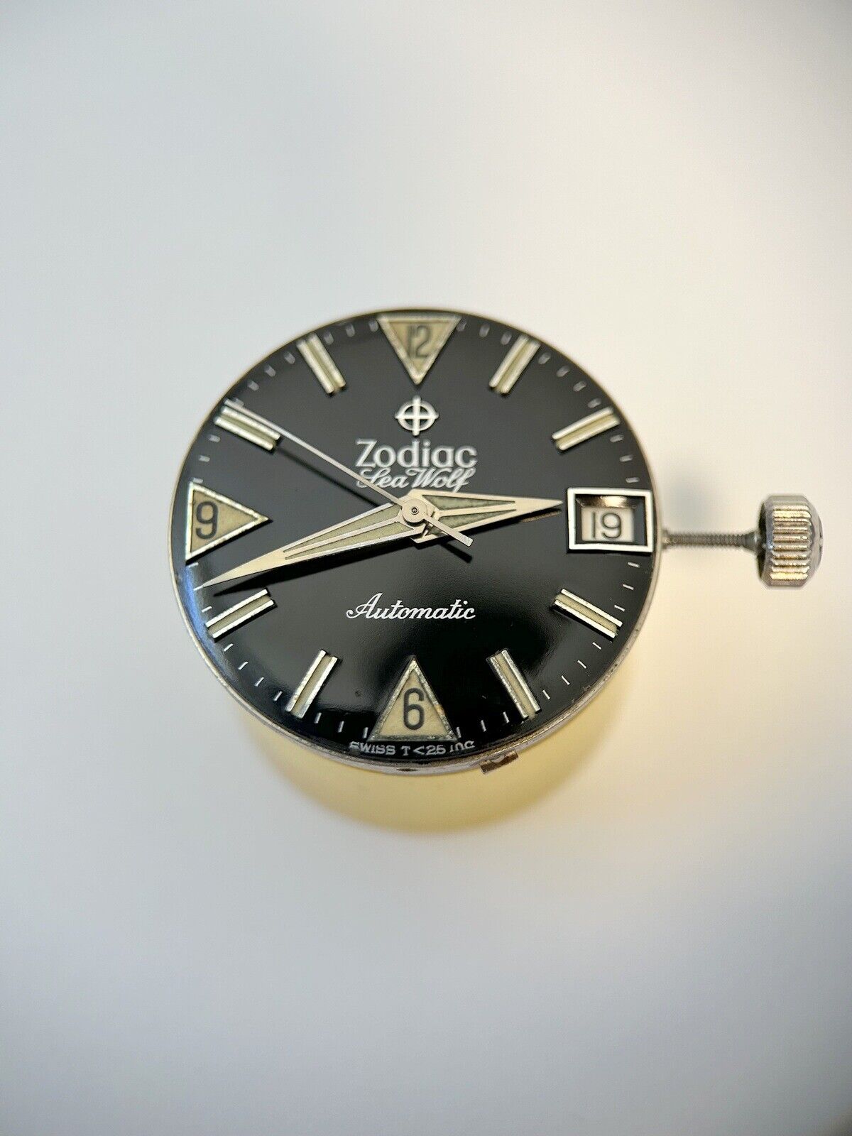 Zodiac Sea Wolf Ref 722-916 movement Cal 70-72 for parts watch dial hands 2 - Used Watch Parts