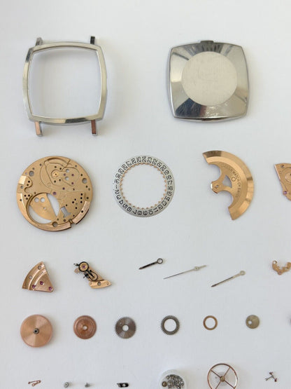 Omega Cal 565 Watch Movement Parts Balance Fork Wheel Spring Bridge Escapement 4