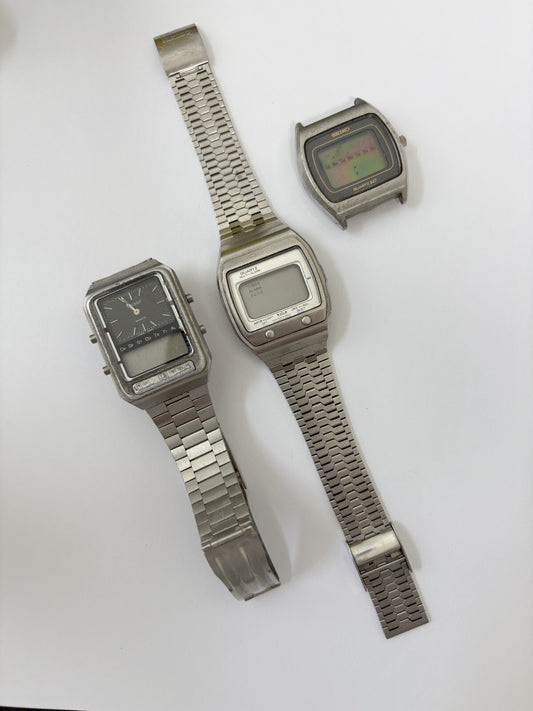 lot of digital watches tissot tsx3 seiko not tested parts/repair