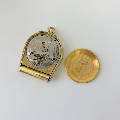 vtg jaeger lecoultre pocket watch alam cal k814 parts/repair