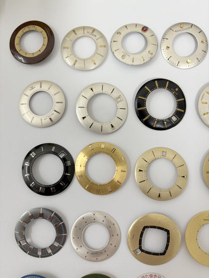 big lot of Jaeger Lecoultre Memovox alarm dials discs