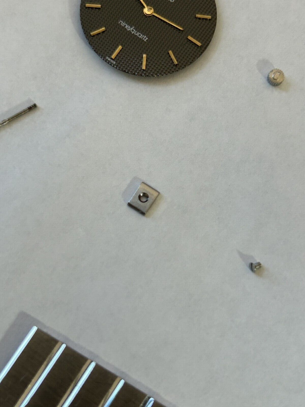 Concord Mariner SG watch part case movement crystal 18mm link crown stem dial 2 - Used Watch Parts