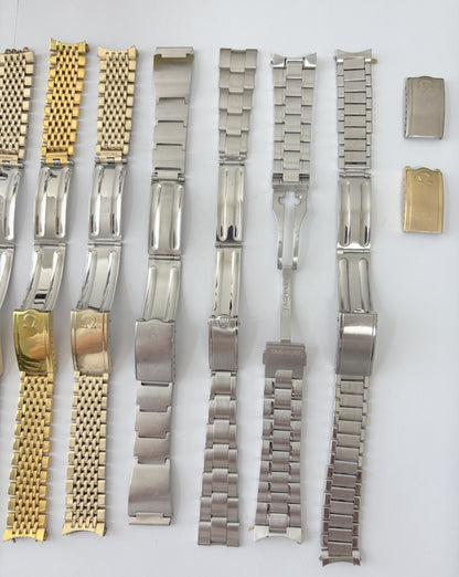 lot of 15 vintage watch bracelets omega rolex tag heuer girard perregaux buckles