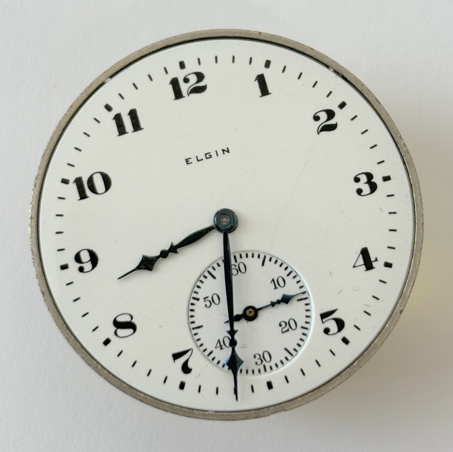 Elgin Grade 315 Pocket Watch Part Movement Balance Fork Spring Bridge Dial Hands