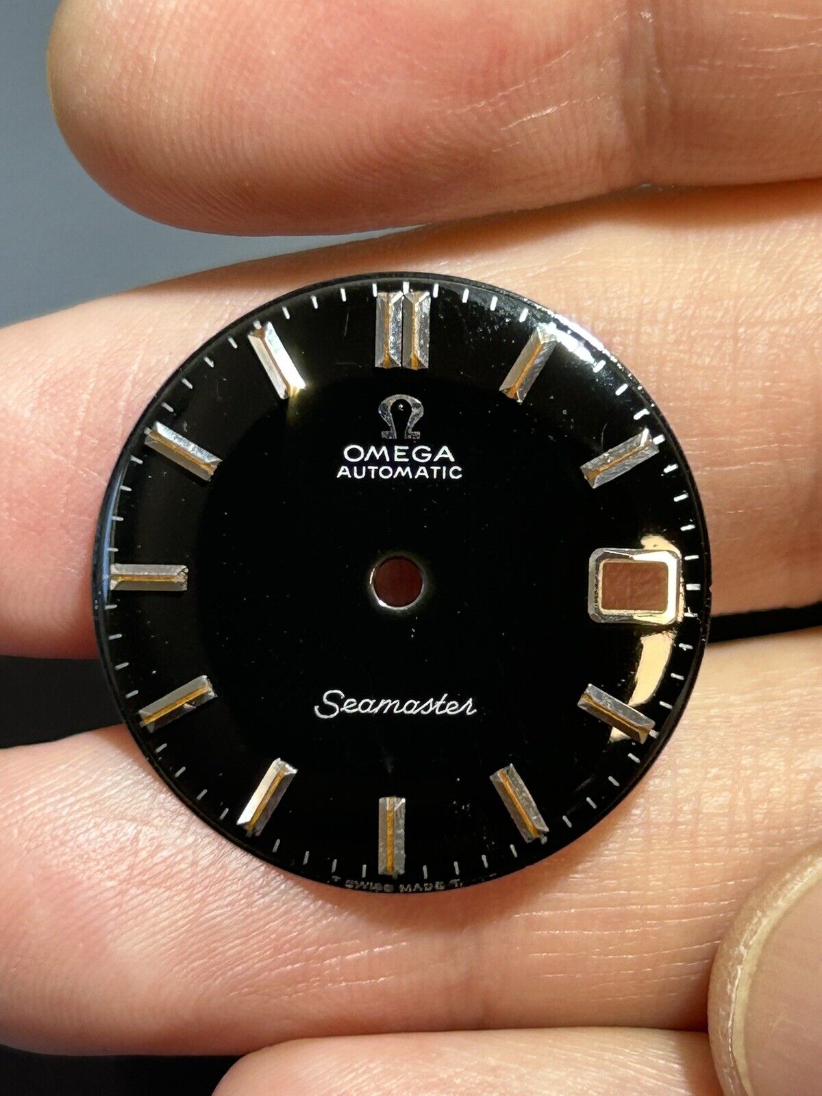 Vintage Omega Seamaster 27.5mm Refinished Black Dial For Cal. 560-565 - Used Watch Parts