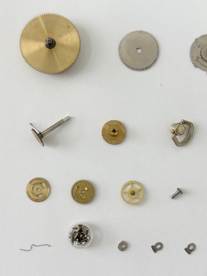 Jaeger LeCoultre Cal 219 Clock Movement Part Balance Fork Barrel Wheel Dial