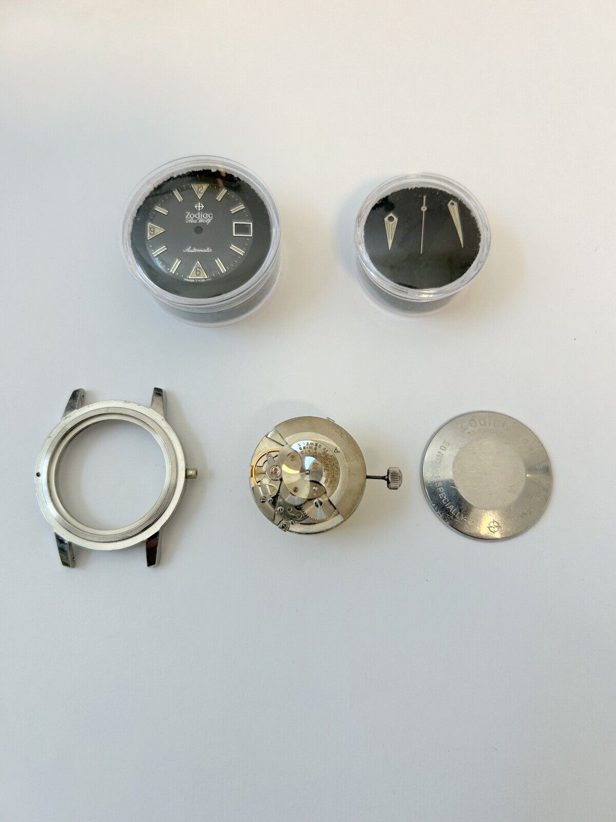 Zodiac Sea Wolf Ref 722-916 movement Cal 70-72 for parts watch dial hands 2 - Used Watch Parts