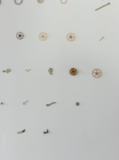 Omega Cal 550 Watch Movement Parts Dial Balance Spring Plate Fork Wheel Rotor 6