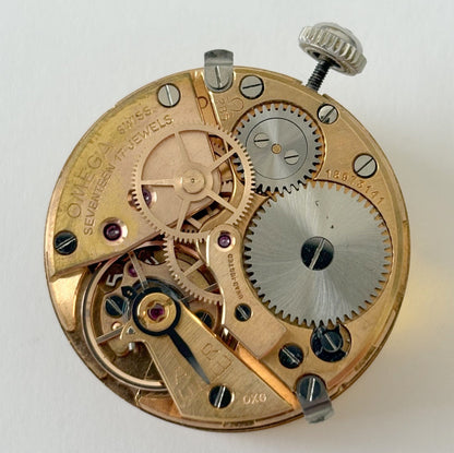 Omega Cal 285 Watch Movement Parts Balance Fork Spring Bridge Barrel 14390-6-SC