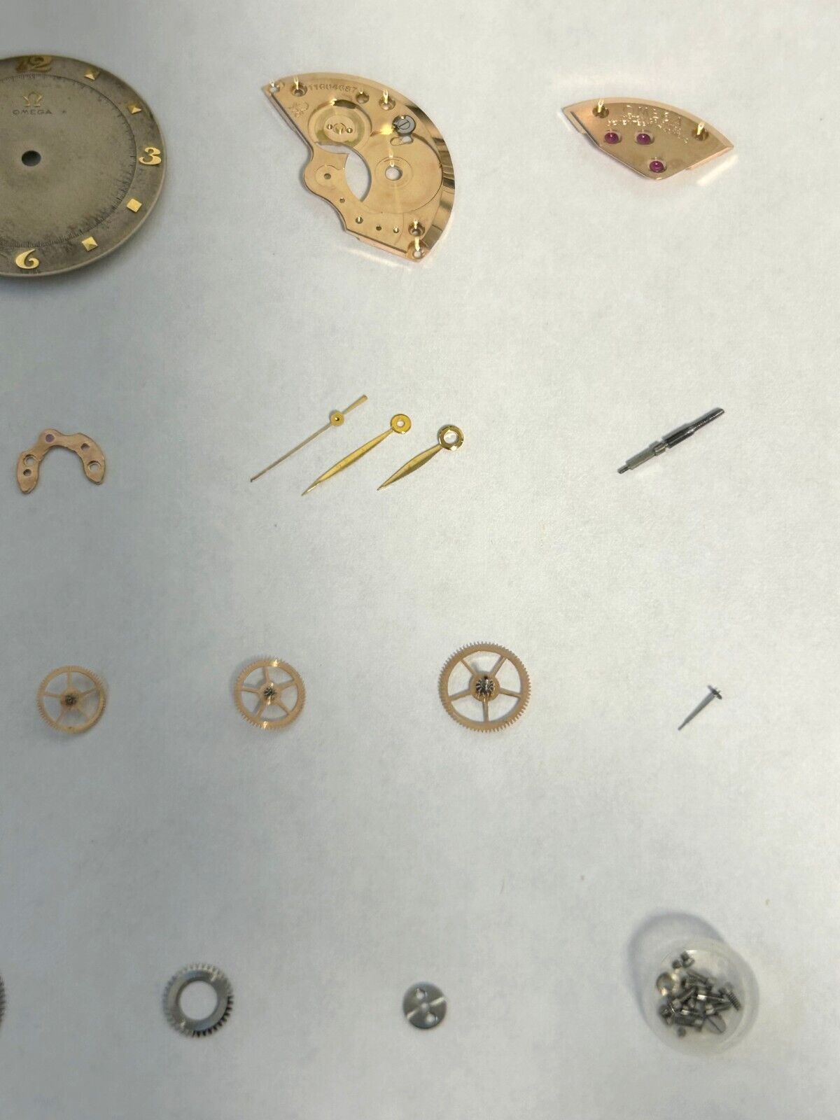 Omega Cal 370 Watch Movement Parts Dial Hands 28 28SC 360 371 372 28SC 360 361 - Used Watch Parts