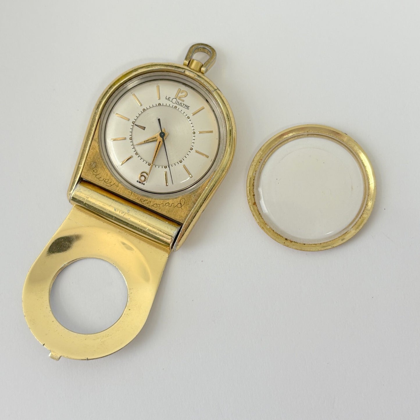 vtg jaeger lecoultre pocket watch alam cal k814 parts/repair