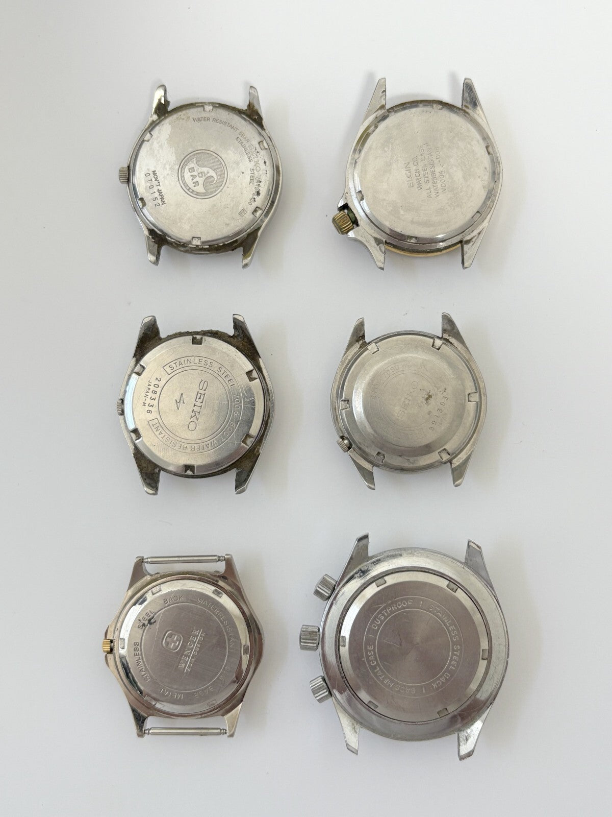 lot of watches seiko wenger elgin & other parts/repair
