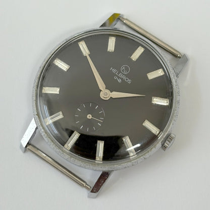 runs & sets vtg helbros watch 34mm
