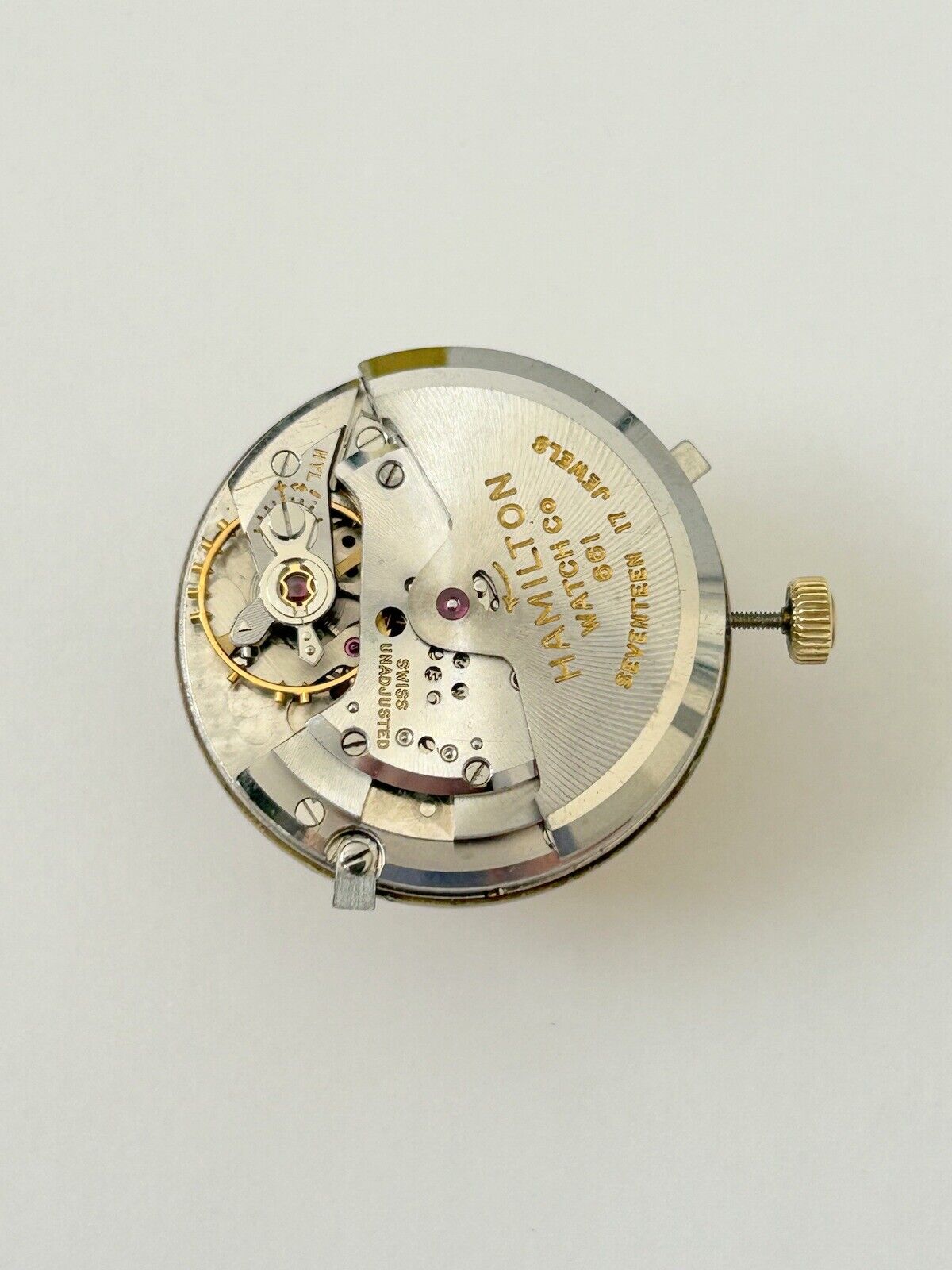 Hamilton Cal 661 Watch Parts Movement Balance Fork Spring Bridge Dial Hands Stem - Used Watch Parts