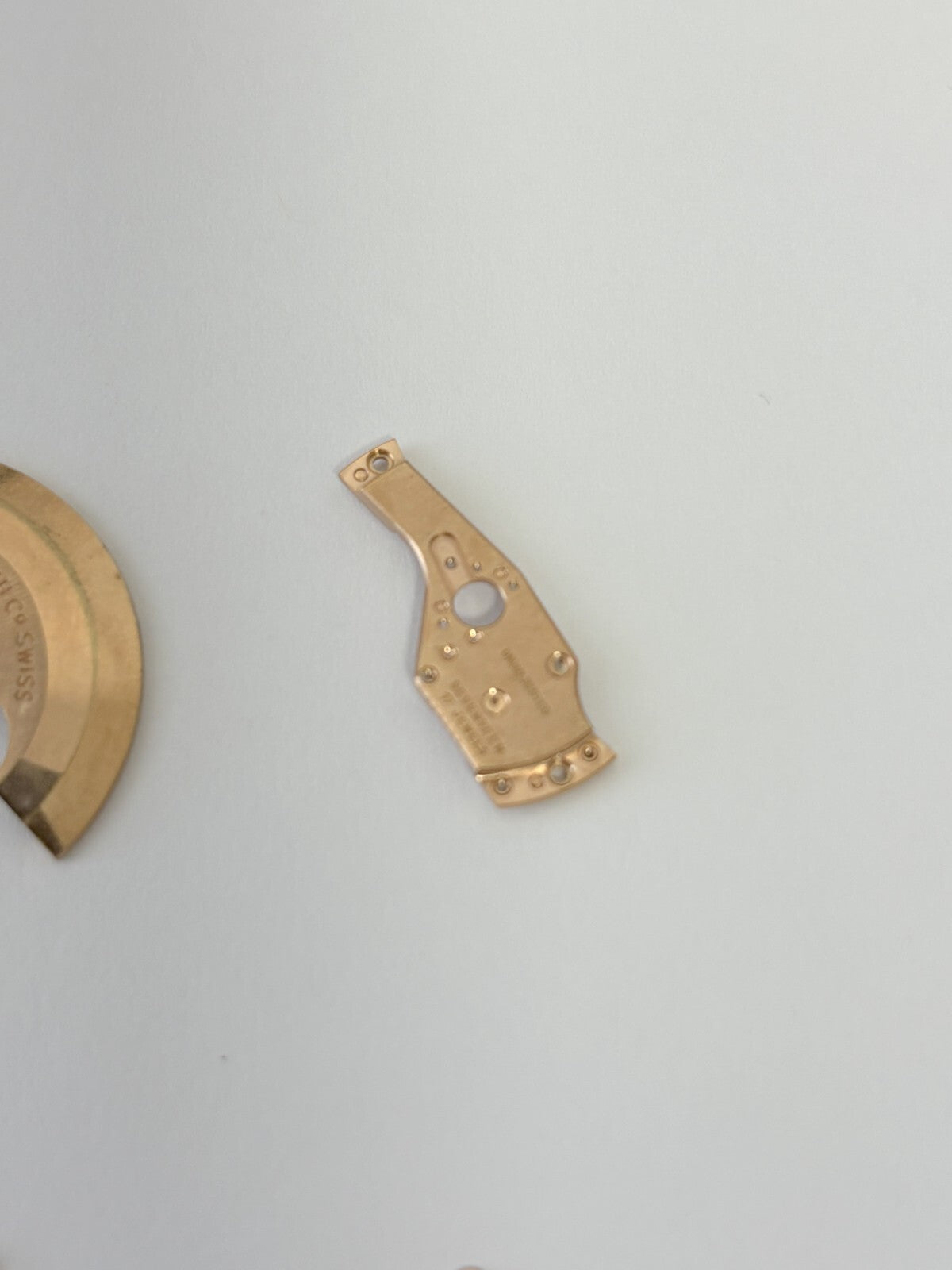 Omega Cal 550 Watch Movement Parts Dial Balance Spring Plate Fork Wheel Rotor 6
