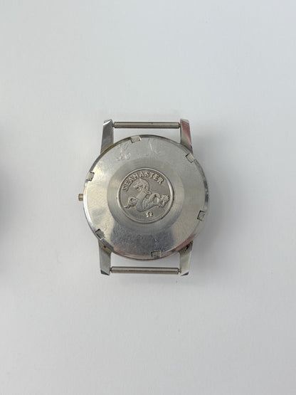 vintage Omega Seamaster cases and a diver case