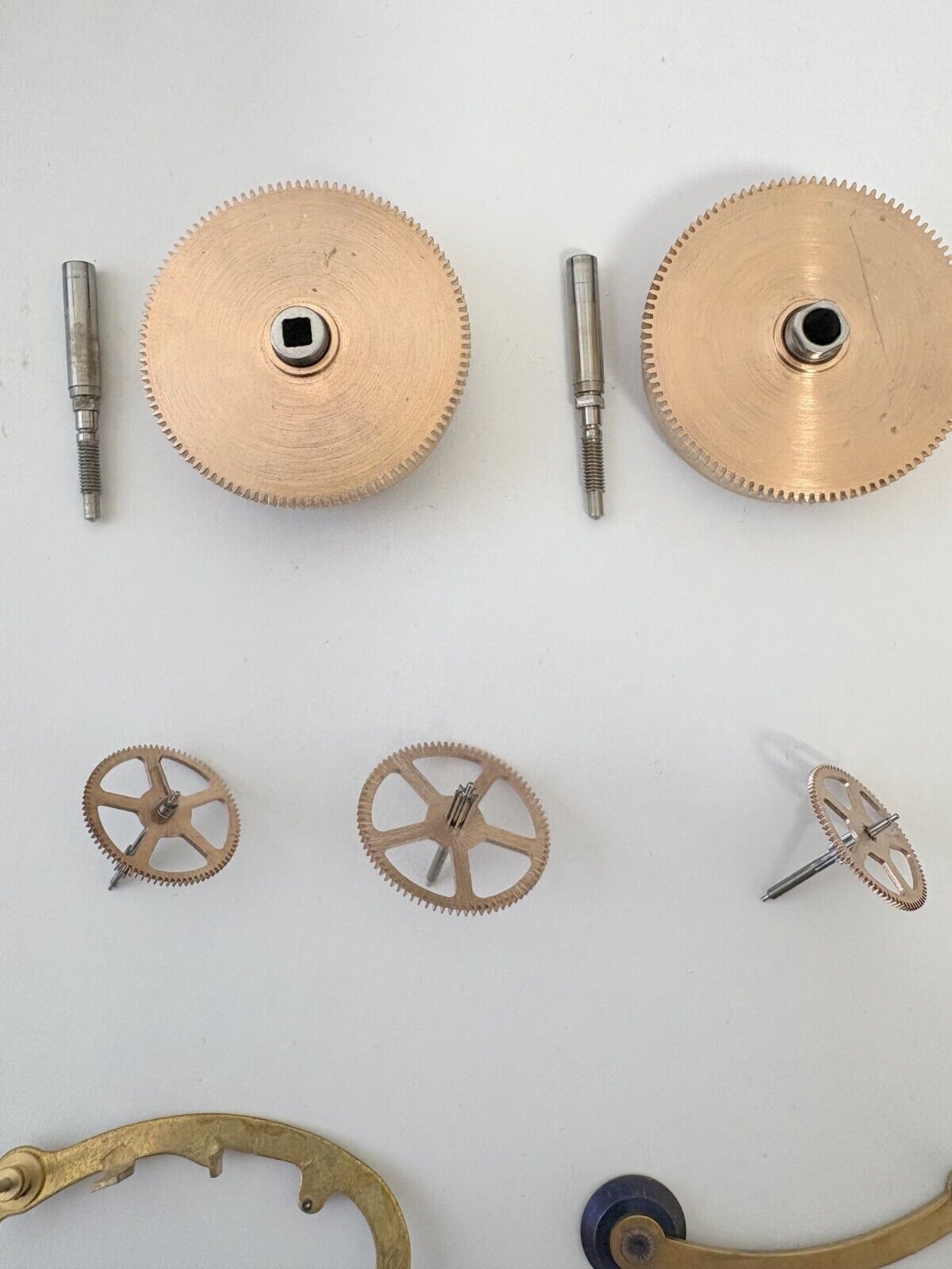 Imhof Striking Cal 76 9475 Clock Movement For Parts Balance Fork Key Knob Barrel