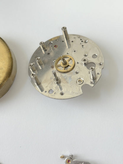 Jaeger LeCoultre Cal 245 Clock Movement Part Balance Fork Barrel Wheel Plates