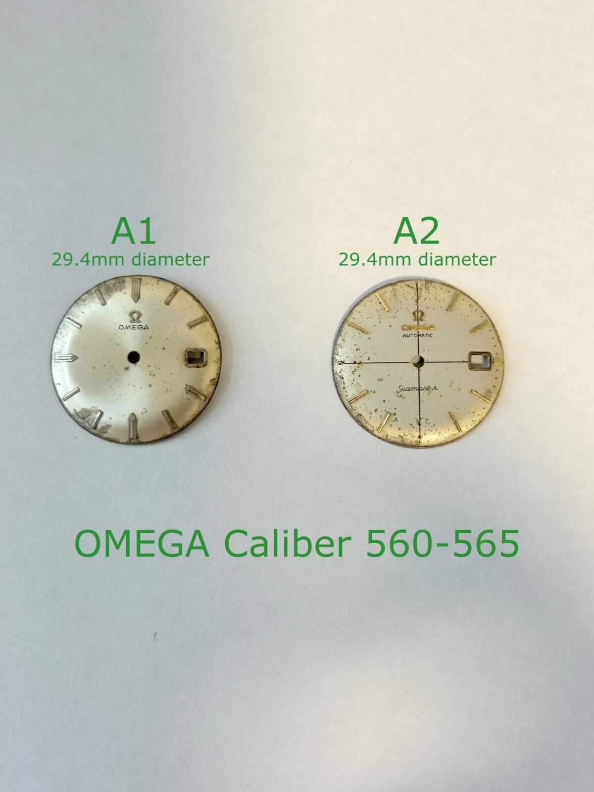 Vintage Omega Seamaster 29.4mm dials for Cal. 560-565 - Used Watch Parts