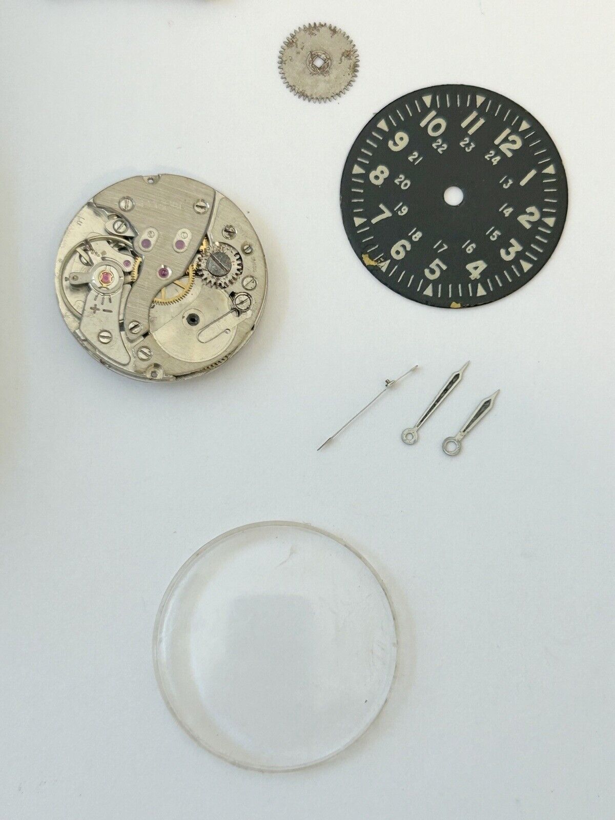 BUSTED FOR PARTS/REPAIR GS-06S-4804 Bulova Benrus Lugran watch military Vietnam - Used Watch Parts