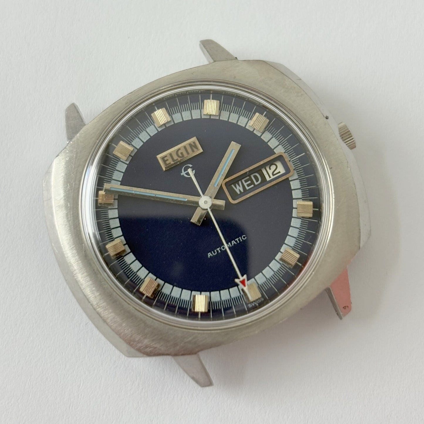vtg elgin watch running parts/repair 43mm