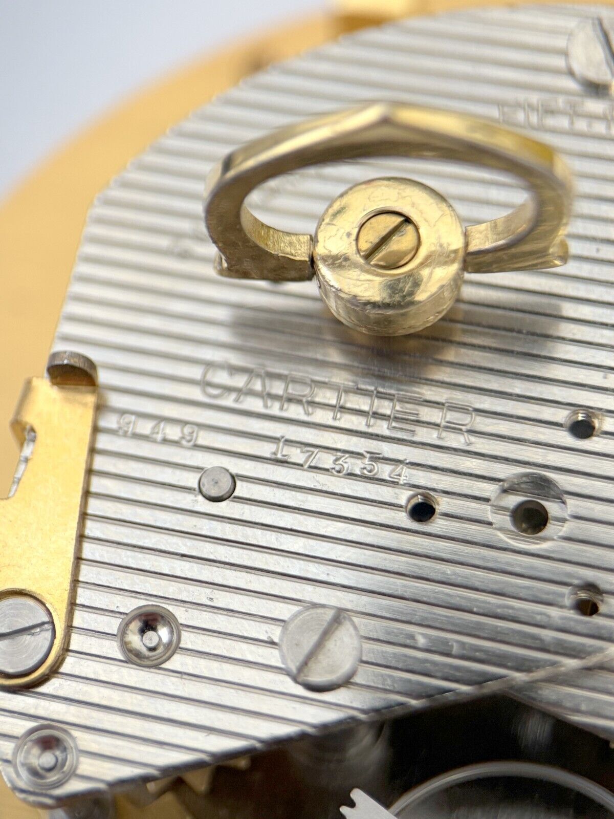 Cartier Caliber 949 8 Day Alarm Clock Mechanical Movement For Parts IMHOF Wind