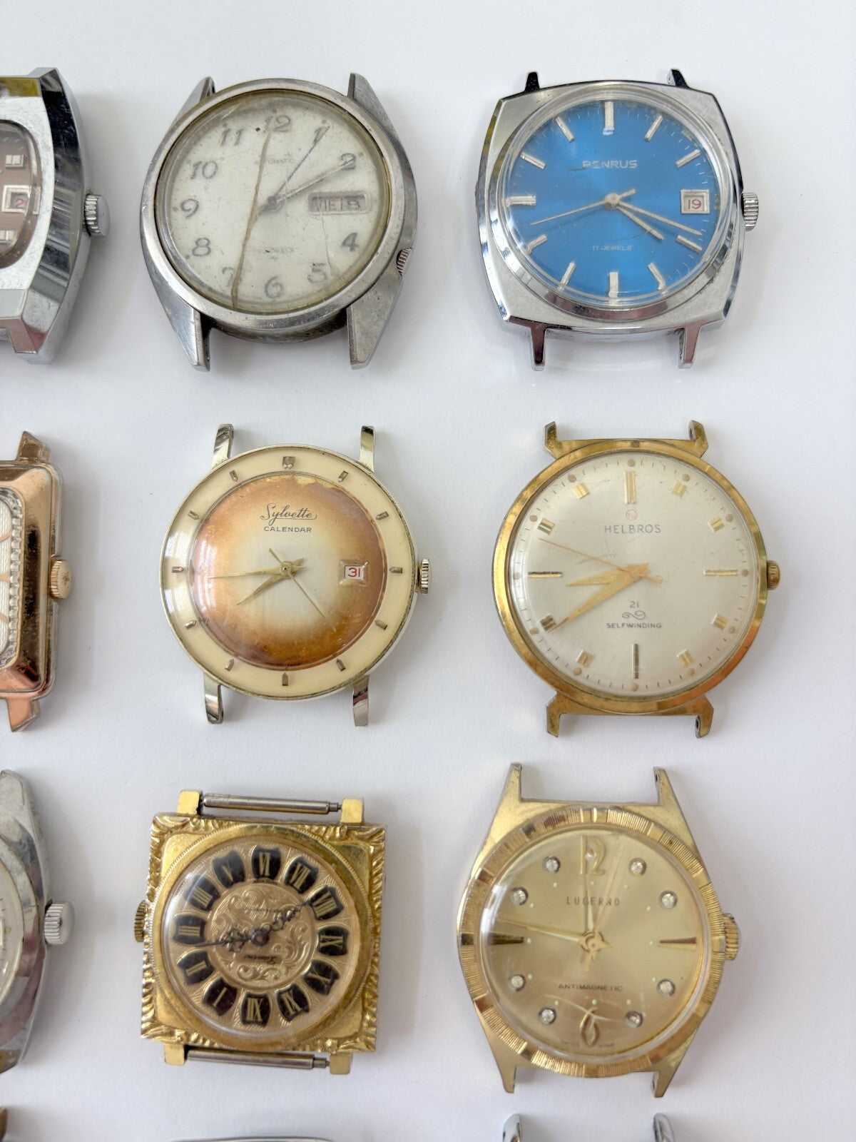 lot of 15 mechanical watches parts/repair