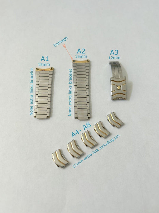 Ladies Ebel Wave Watch Extra Bracelet Links Buckle Clasp 12mm 15mm