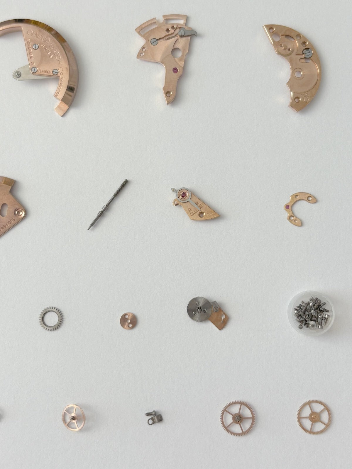 Omega Cal 353 Watch Parts Movement Balance Fork Wheel Spring 350 351 2627-7SC