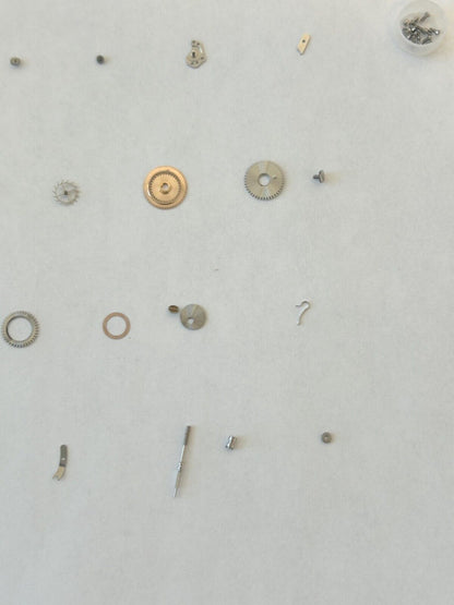 Omega Cal 563 Watch Parts Movement Dial Calendar Disk Fork Wheels Springs Bridge - Used Watch Parts