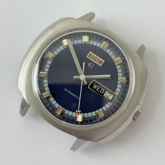 vtg elgin watch running parts/repair 43mm
