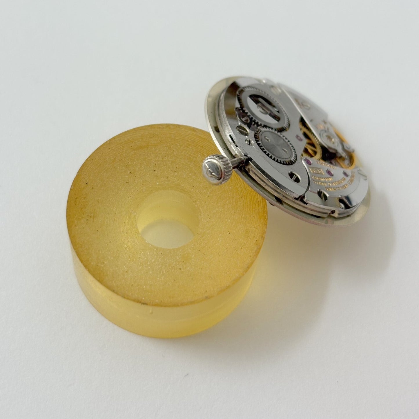 Longines Cal 428 Watch Part Movement Balance Fork Spring Bridge Dial Hands Crown