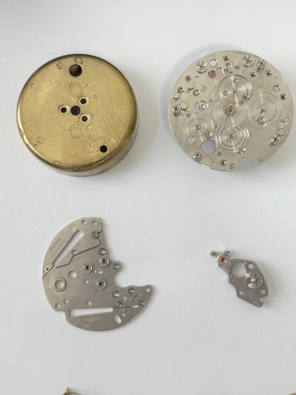 Jaeger LeCoultre Cal 245 Clock Movement Part Balance Fork Barrel Wheel Plates