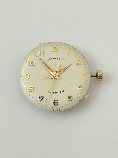 Hamilton Cal 661 Watch Parts Movement Balance Fork Spring Bridge Dial Hands Stem - Used Watch Parts