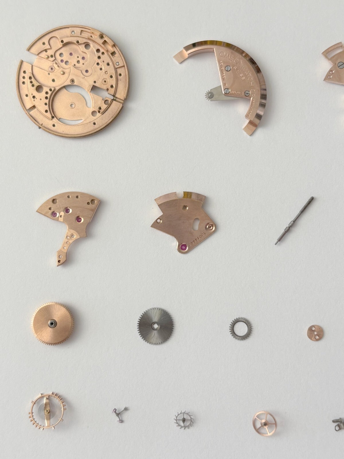 Omega Cal 353 Watch Parts Movement Balance Fork Wheel Spring 350 351 2627-7SC