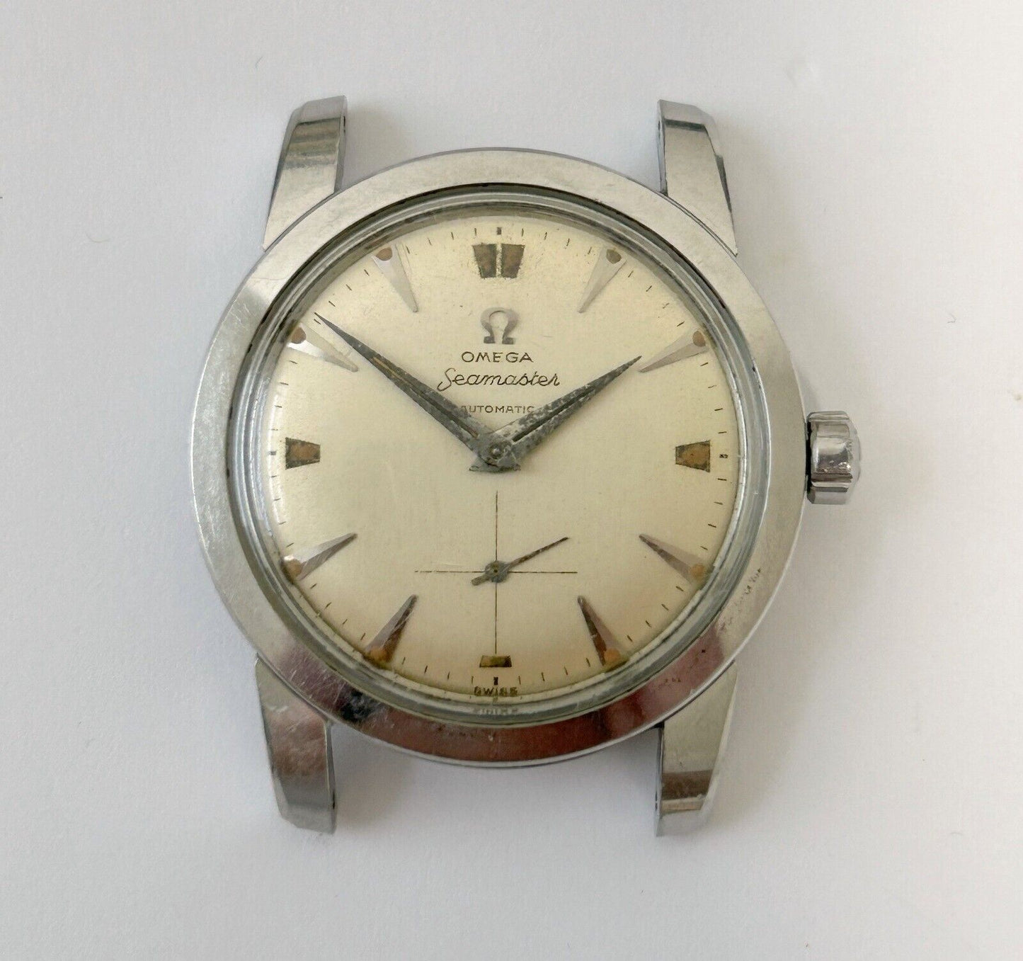 Vintage Mens 34.5mm Omega Seamaster watch ref C 2576 - 7 + strap + ss buckle