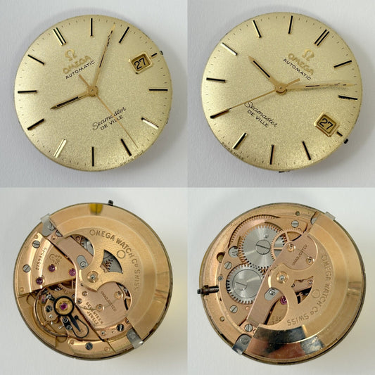 Omega Cal 563 Watch Parts Movement Calendar Disk Fork Wheels Springs Bridge 6