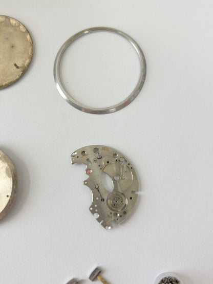 Venus Cal 175 Movement Part Balance Wheel Spring Bridge Fork Wakmann Breitling 2