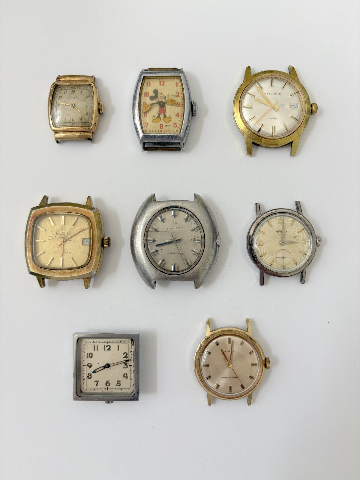 lot of 8 mechanical watches parts/repair