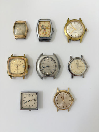 lot of 8 mechanical watches parts/repair